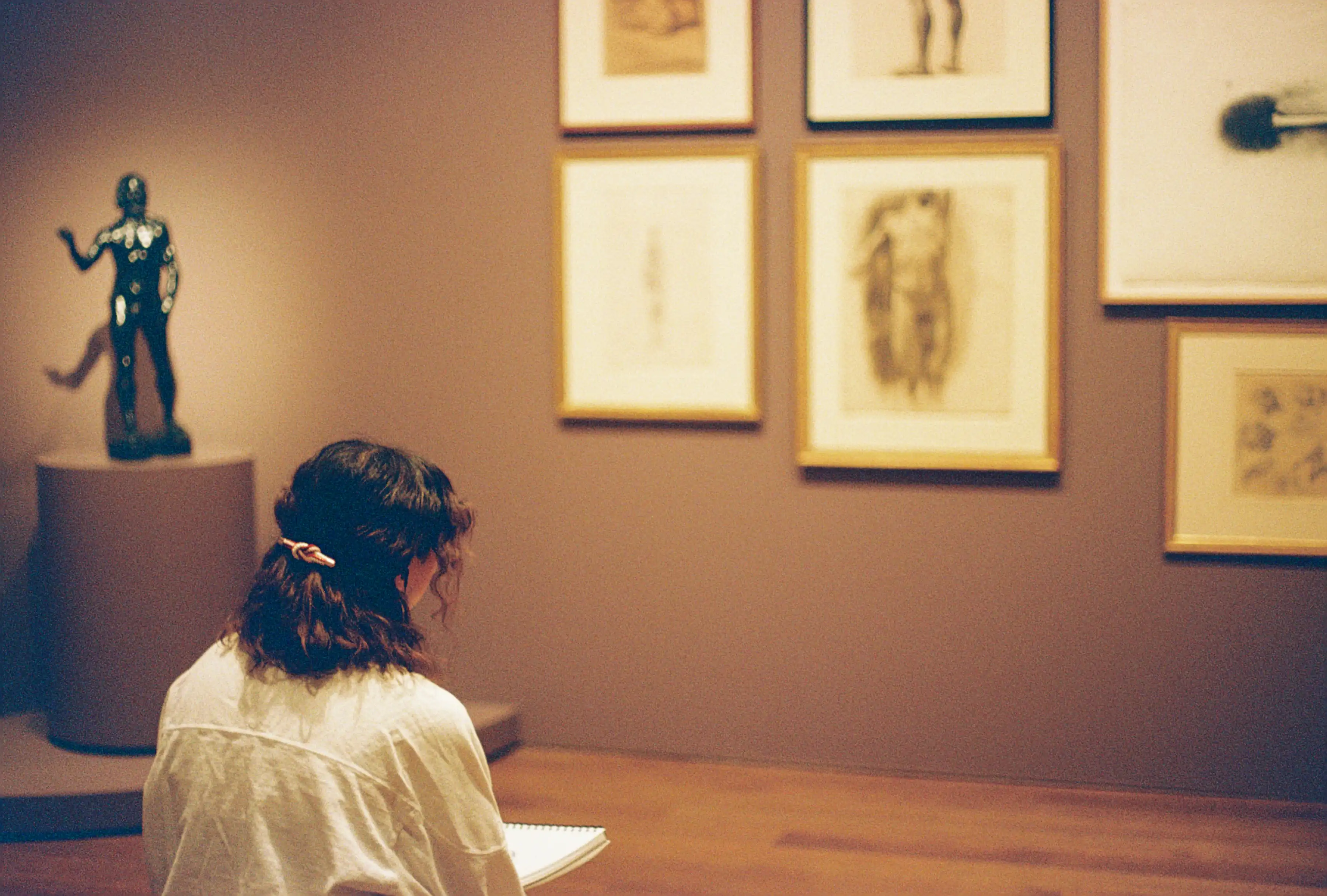 Girl Studying Art